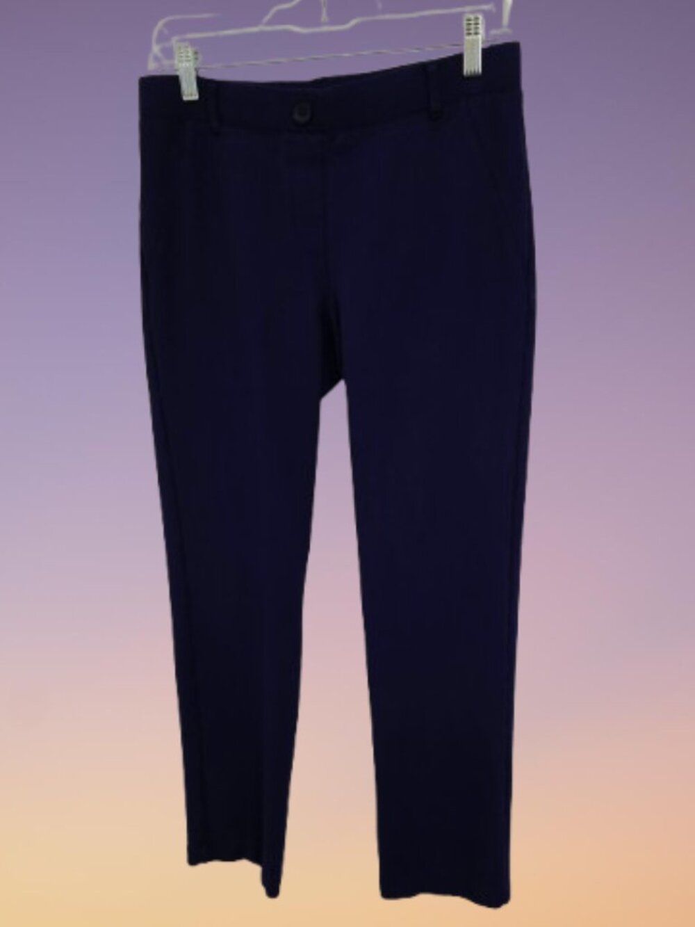 Betabrand Dress Pant Yoga Pants M Purple Ponte Straight Leg Workwear - Picture 6 of 9